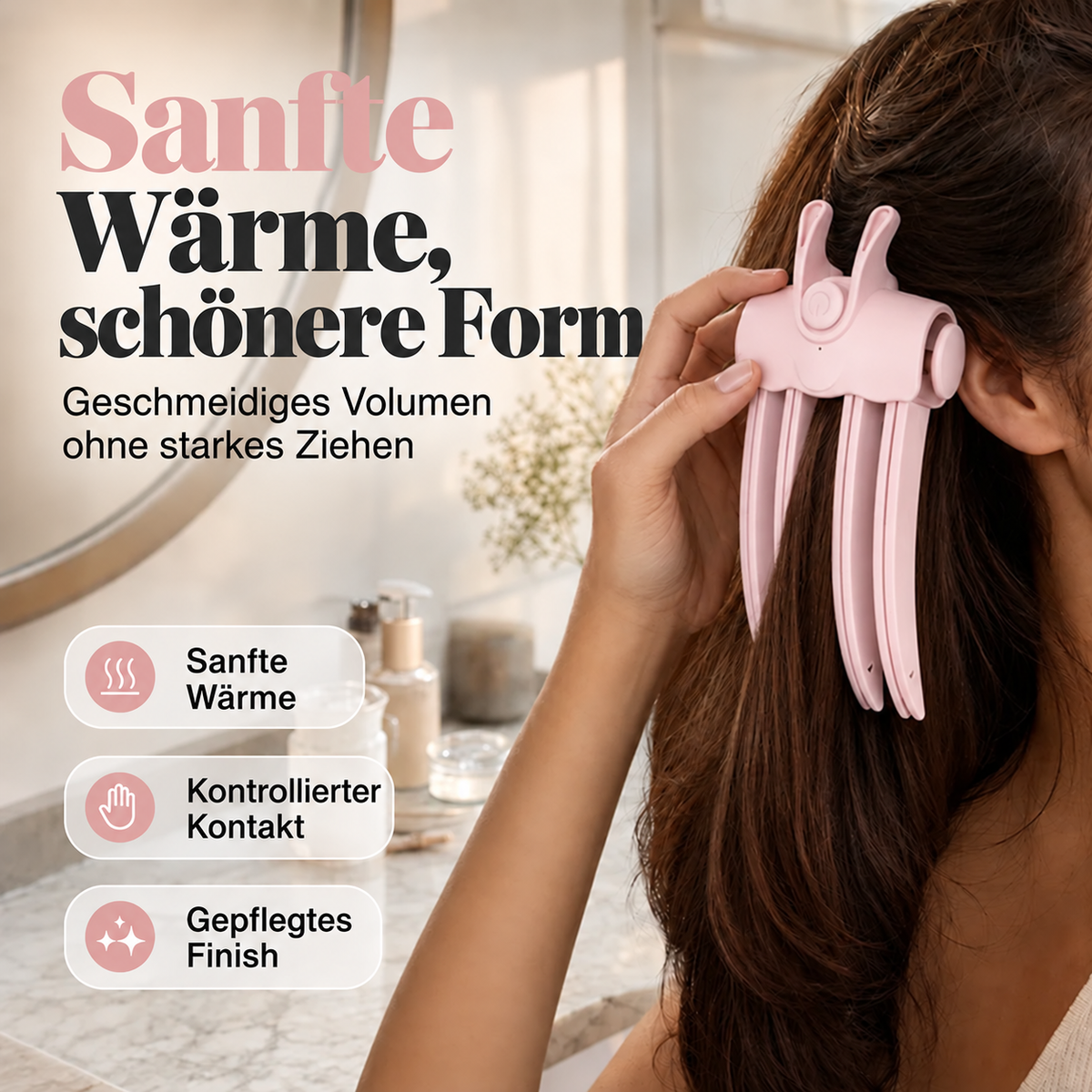 💥 Überraschung: 50 % RABATT! 🪄 Volumenstyling in nur 3 Sekunden! 👱‍♀️ Für traumhaftes Volumen am Oberkopf! Kabelloser Volumen-Ansatzclip