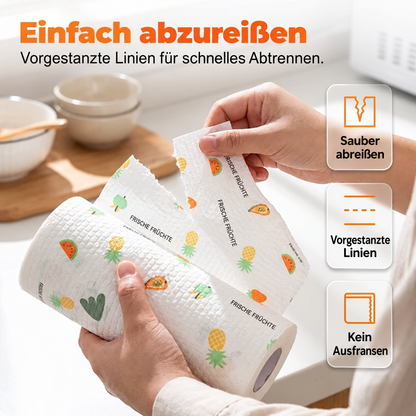 💕50 wiederverwendbare Reinigungstücher pro Rolle