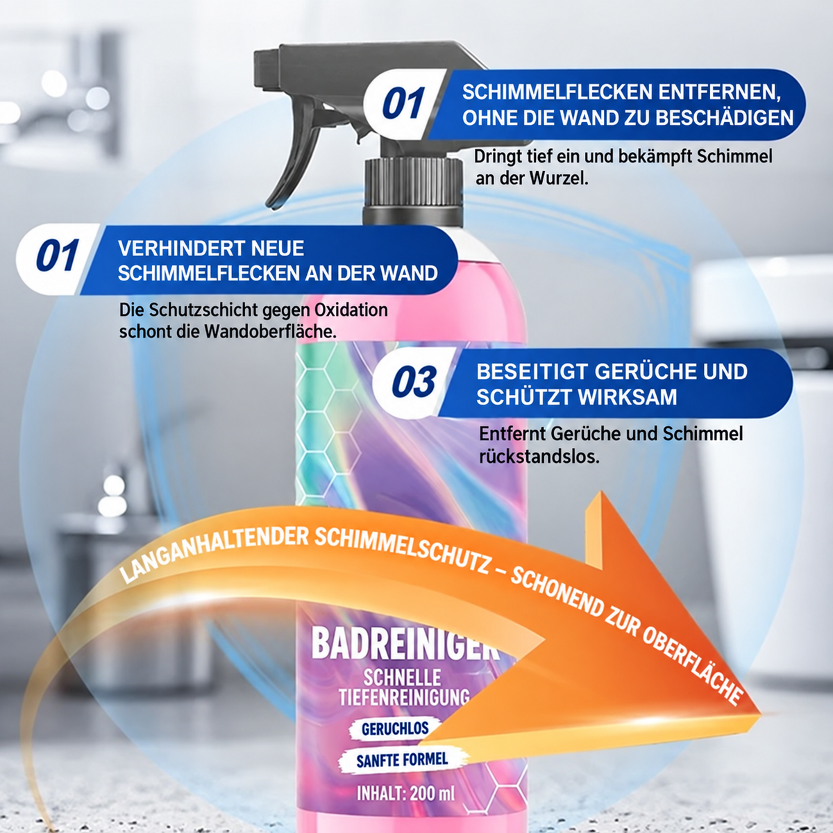 🌸✨ Badreiniger: Glanz in Sekunden – ohne aggressive Dämpfe