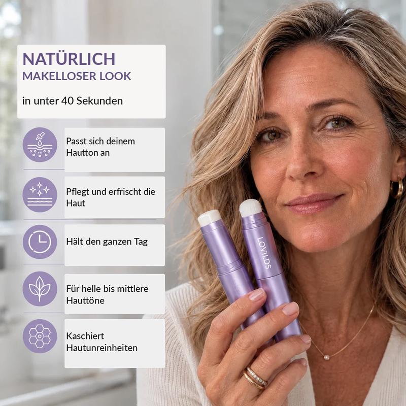 🔥 Farbwechselnder Foundation-Stick – Der Stick, der reife Haut wieder zum Strahlen bringt