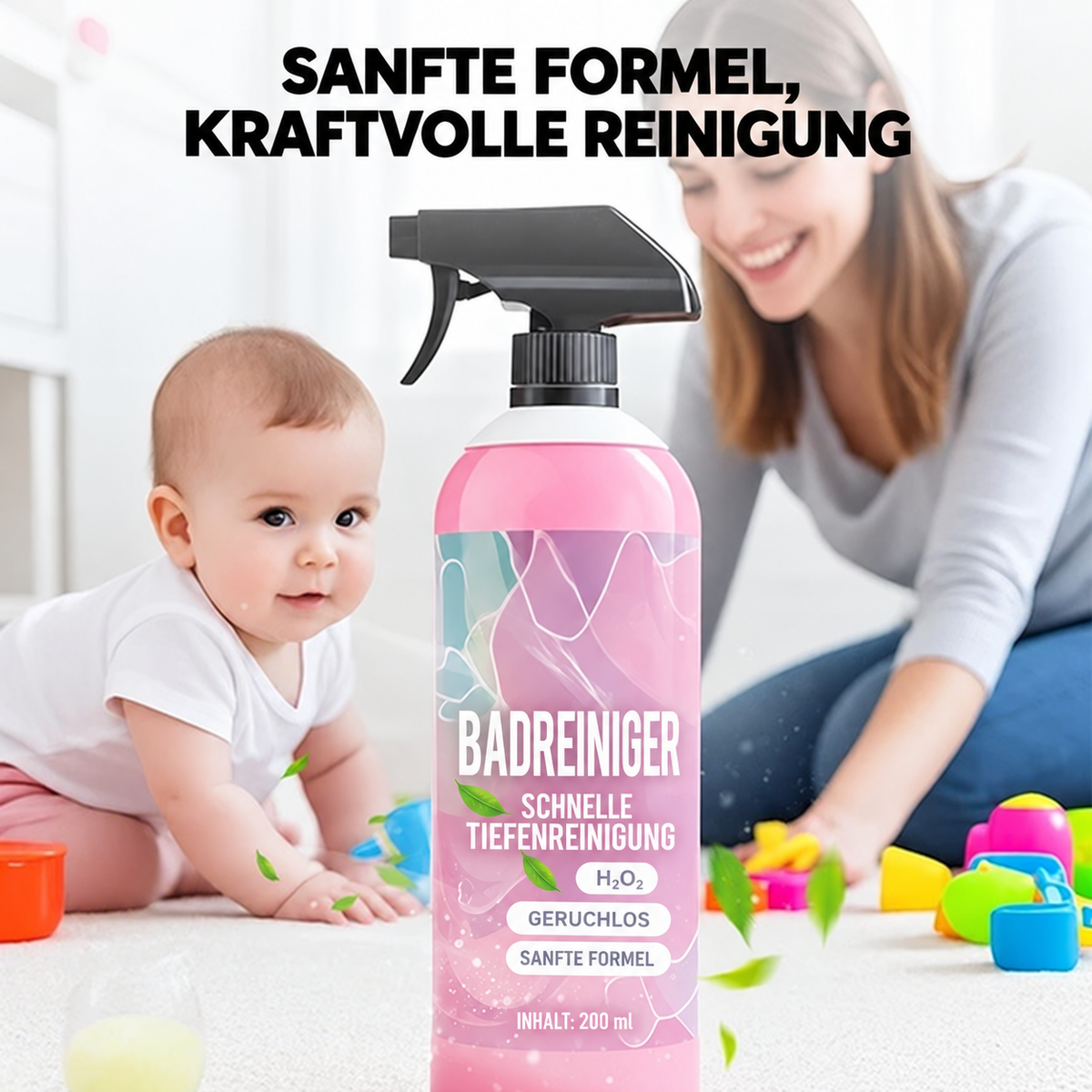 🌸✨ Badreiniger: Glanz in Sekunden – ohne aggressive Dämpfe