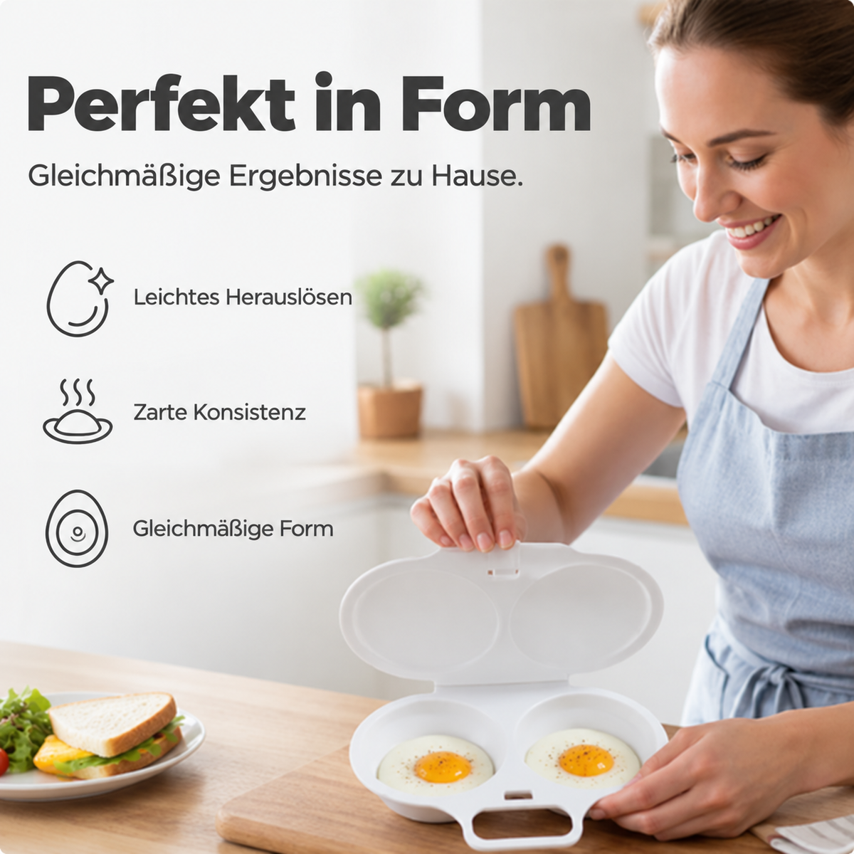 🔥 Mikrowellen-Eiergarer mit Doppelkammer – 2 Eier in wenigen Minuten, schnell & ohne Pfanne 🍳