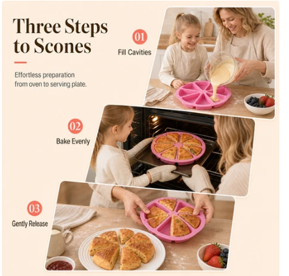 🔥8 Cavity Triangle Silicone Cake Mold
