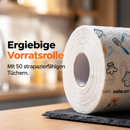💕50 wiederverwendbare Reinigungstücher pro Rolle