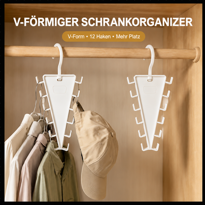 👚 V-förmiger Schrank-Organizer – 12 Haken für mehr Platz