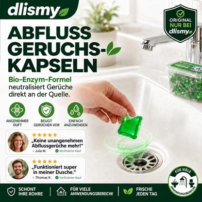 🥳 2026 HOT SALE 💞 50K+ VERKAUFT! 50 % RABATT – Abfluss-Geruchsstopp-Pods mit Bio-Enzym-Formel für frischen Duft. 🚰✅
