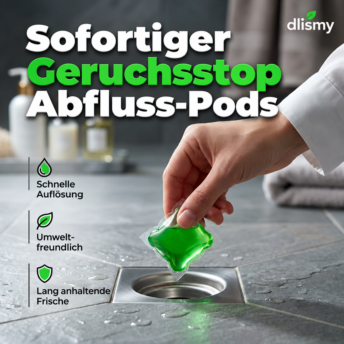 🥳 2026 HOT SALE 💞 50K+ VERKAUFT! 50 % RABATT – Abfluss-Geruchsstopp-Pods mit Bio-Enzym-Formel für frischen Duft. 🚰✅
