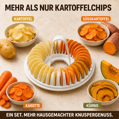 🪄DIY-Mikrowellen-Kartoffelchips-Maker mit Hobel- und Schüssel-Set