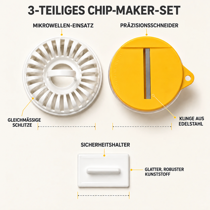 🪄DIY-Mikrowellen-Kartoffelchips-Maker mit Hobel- und Schüssel-Set