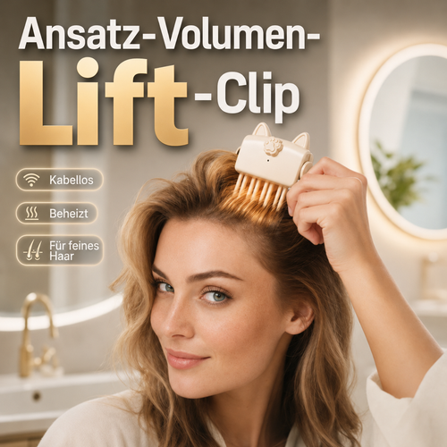 👱‍♀️ Kabelloser, beheizbarer Volumen-Ansatzclip, tragbares Reise-Haarstyling-Tool für feines, glattes Haar