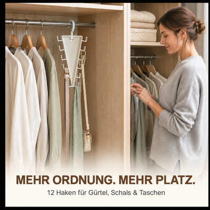 👚 V-förmiger Schrank-Organizer – 12 Haken für mehr Platz