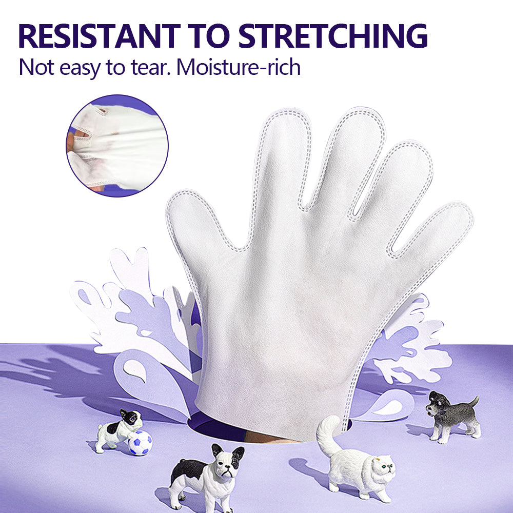 Ourlyard® Pet cleaning and deodorizing glove wipes, vet-recommended hypoallergenic formula, suitable for dogs and cats 🍀