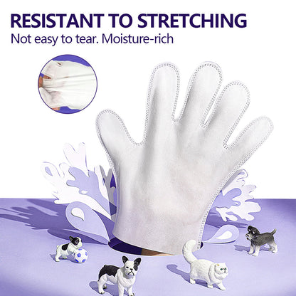 Ourlyard® Pet cleaning and deodorizing glove wipes, vet-recommended hypoallergenic formula, suitable for dogs and cats 🍀
