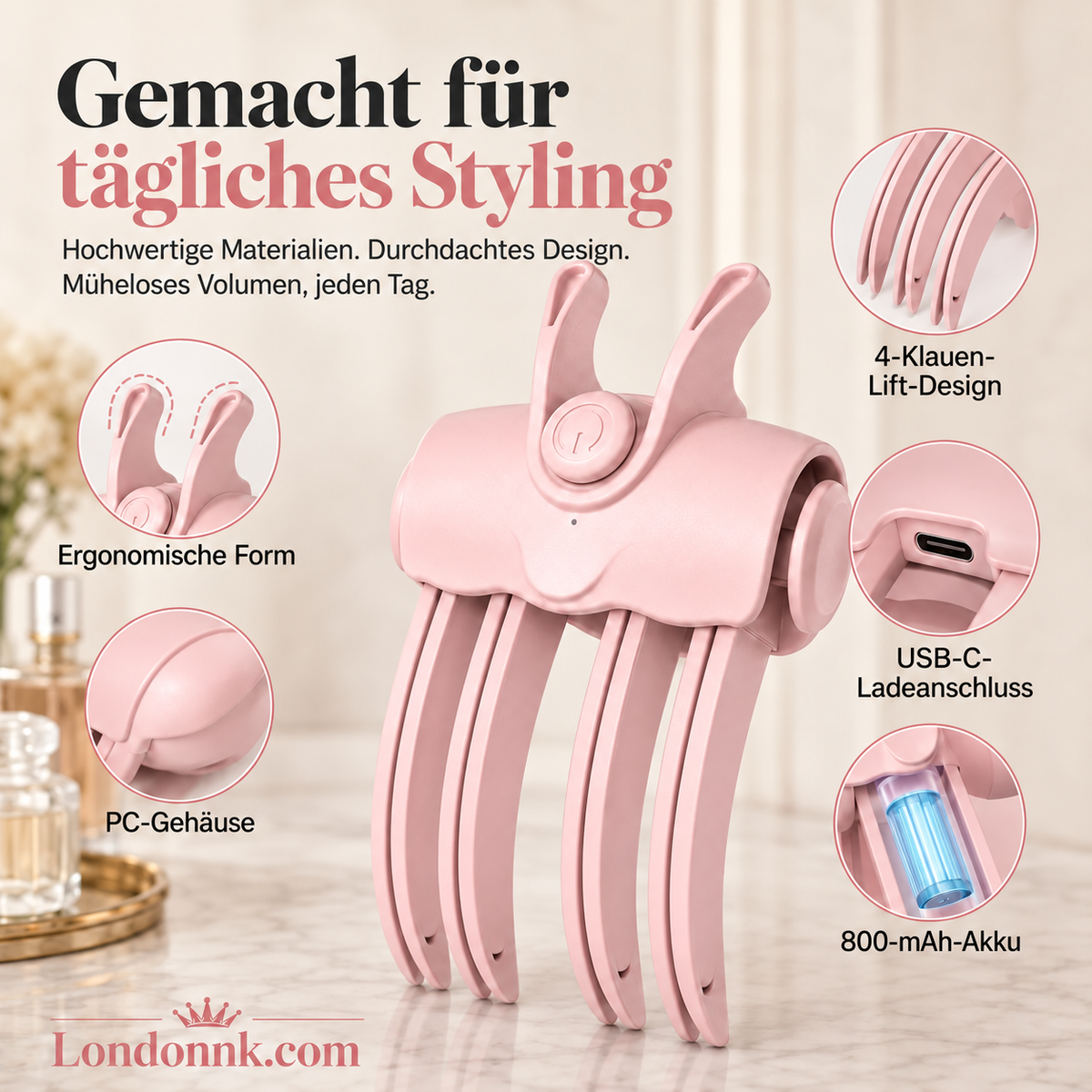 💥 Überraschung: 50 % RABATT! 🪄 Volumenstyling in nur 3 Sekunden! 👱‍♀️ Für traumhaftes Volumen am Oberkopf! Kabelloser Volumen-Ansatzclip