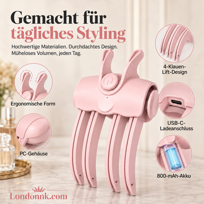 💥 Überraschung: 50 % RABATT! 🪄 Volumenstyling in nur 3 Sekunden! 👱‍♀️ Für traumhaftes Volumen am Oberkopf! Kabelloser Volumen-Ansatzclip