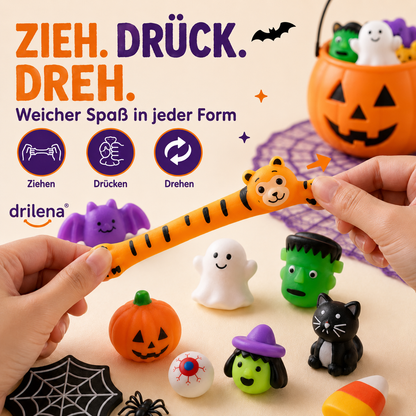 🆙🎃 30 STK. Halloween Mochi Squishy Spielzeug – Süße Sensorik-Spielzeuge als Party-Mitgebsel & Füllung für Geschenktüten ✨