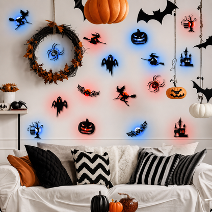 🪄 Letzter Aktionstag – 60 % RABATT | 🎃 Halloween LED-Silhouetten-Wandlicht-Sticker