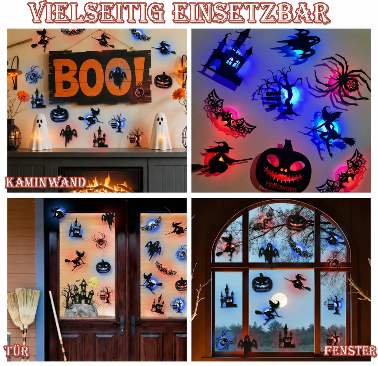 🪄 Letzter Aktionstag – 60 % RABATT | 🎃 Halloween LED-Silhouetten-Wandlicht-Sticker