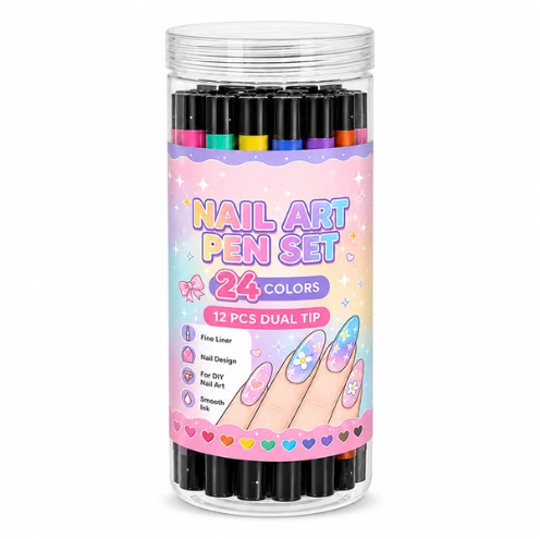 💕LAST DAY-50% OFF🌈24 Colors Dual Ended Nail Art Pens Set 5