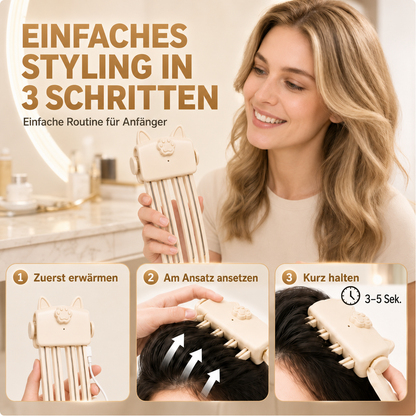 👱‍♀️ Kabelloser, beheizbarer Volumen-Ansatzclip, tragbares Reise-Haarstyling-Tool für feines, glattes Haar