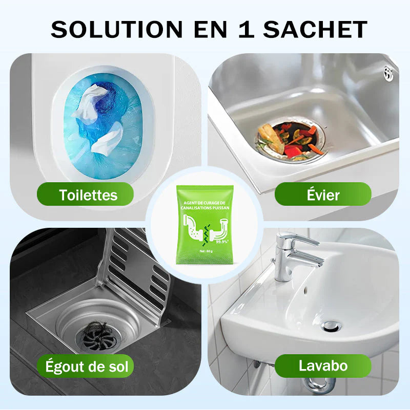🆙 Kraftvolles Rohrreinigungspulver für den täglichen Gebrauch – schnelle, sichere und schonende Wirkung für Küche, Bad und Dusche