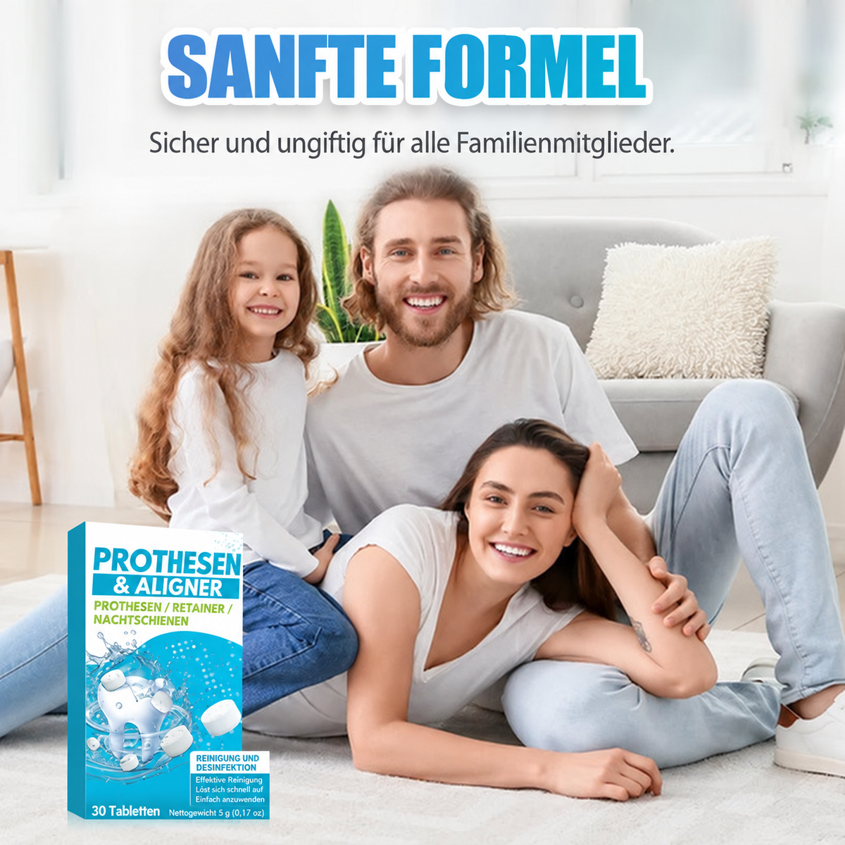 🆙Reinigungstabletten zum Auflösen für Zahnspangen und Zahnersatz