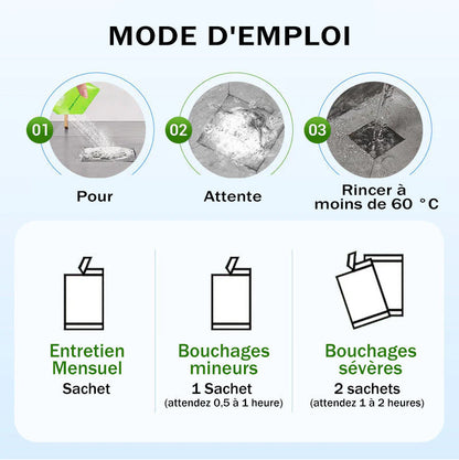 🆙 Kraftvolles Rohrreinigungspulver für den täglichen Gebrauch – schnelle, sichere und schonende Wirkung für Küche, Bad und Dusche