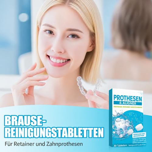 🆙Reinigungstabletten zum Auflösen für Zahnspangen und Zahnersatz