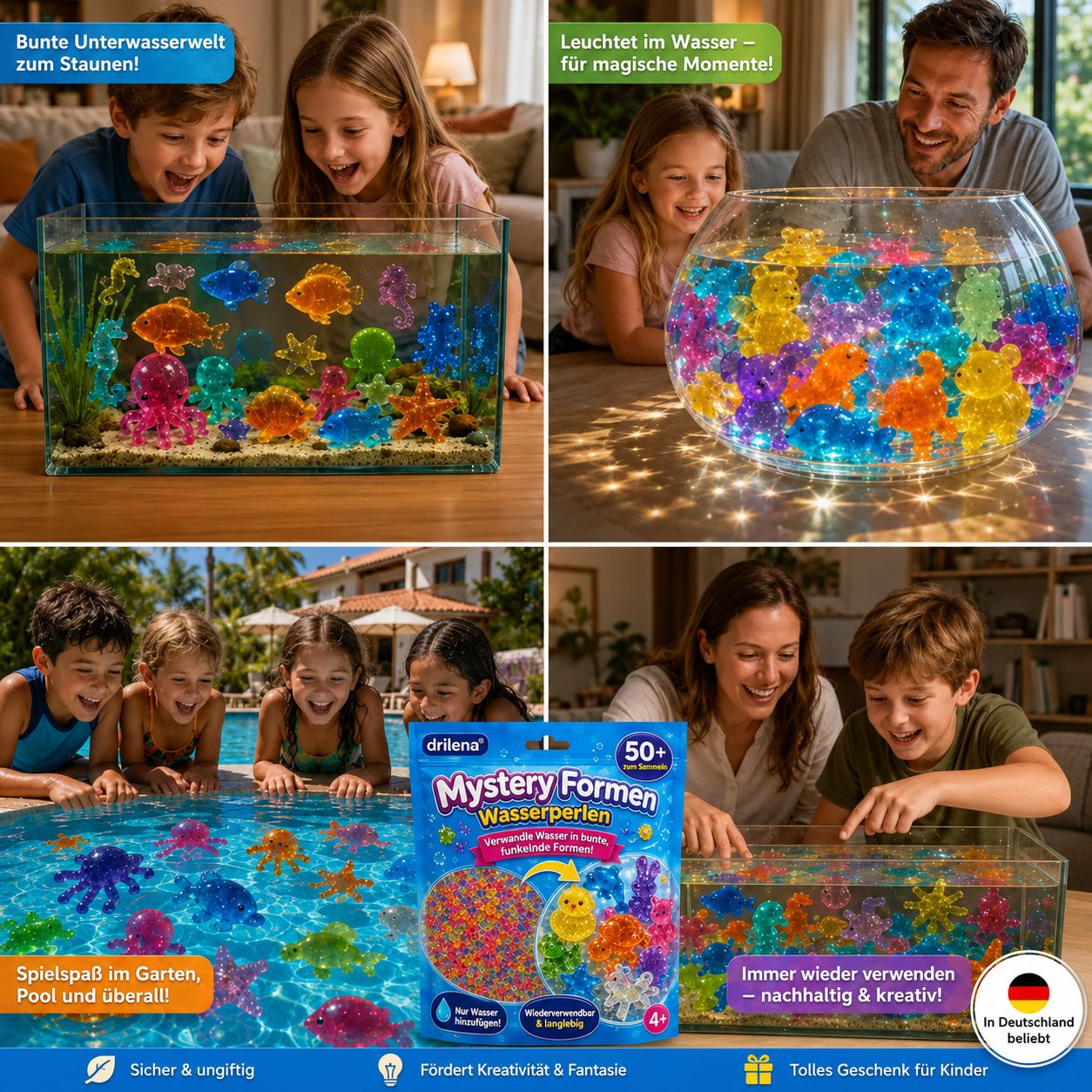 🆙drilena®  ✨ VIRALER SPIELZEUG-HIT 2026  • SIEH ZU, WIE DIE MAGIE ENTSTEHT  Kleine Perlen, faszinierende Formen  Einfach Wasser hinzufügen & die Verwandlung erleben