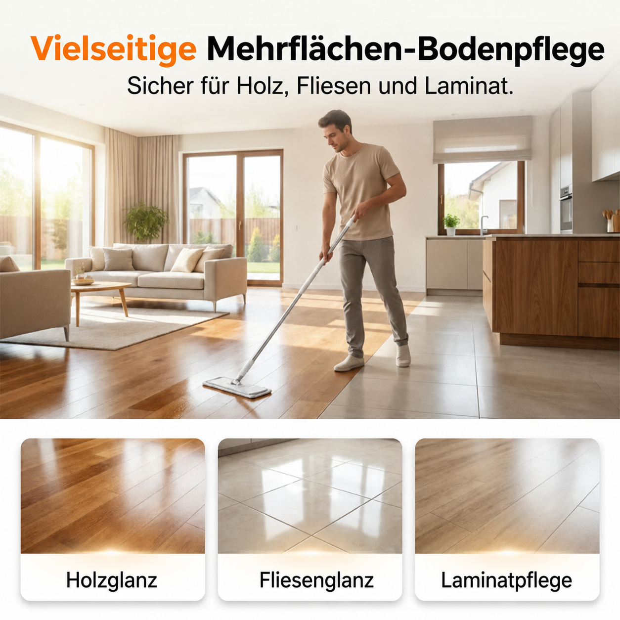 🆙 drilena® Wasserlösliche Bodenreinigungstücher — Konzentrierte Formel für sofortigen Glanz