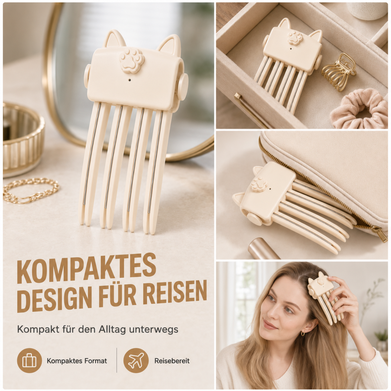 👱‍♀️ Kabelloser, beheizbarer Volumen-Ansatzclip, tragbares Reise-Haarstyling-Tool für feines, glattes Haar