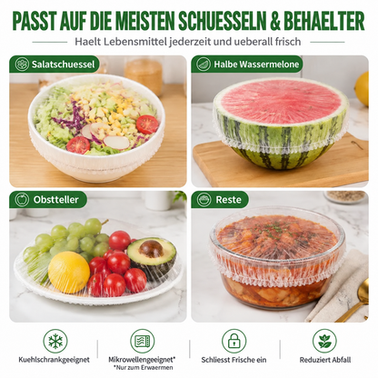 💕100 STÜCK Einweg-Stretch-Abdeckhauben für Schüsseln & Teller🔥