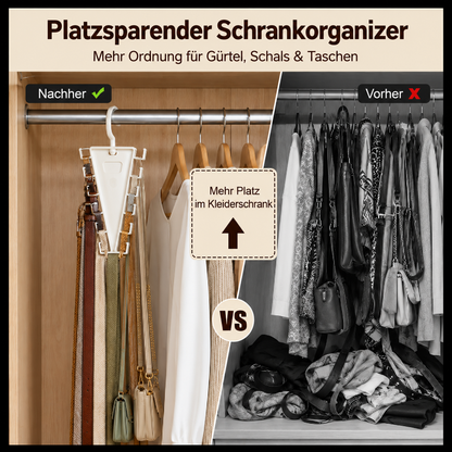 👚 V-förmiger Schrank-Organizer – 12 Haken für mehr Platz