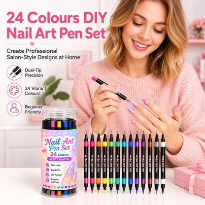 💕LAST DAY-50% OFF🌈24 Colors Dual Ended Nail Art Pens Set 5